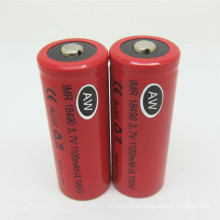 Batería recargable seca del Li-ion de Aw18350 800mAh 3.7V